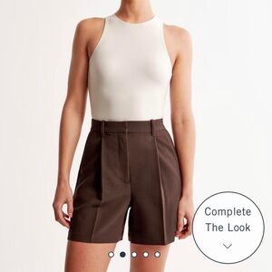 Abercrombie & Fitch Women's Dark Brown High Waist Shorts Size M